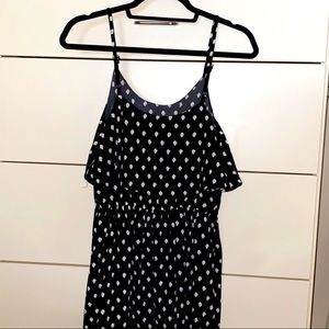 Black and White Polka Dot Sleeveless Dress
